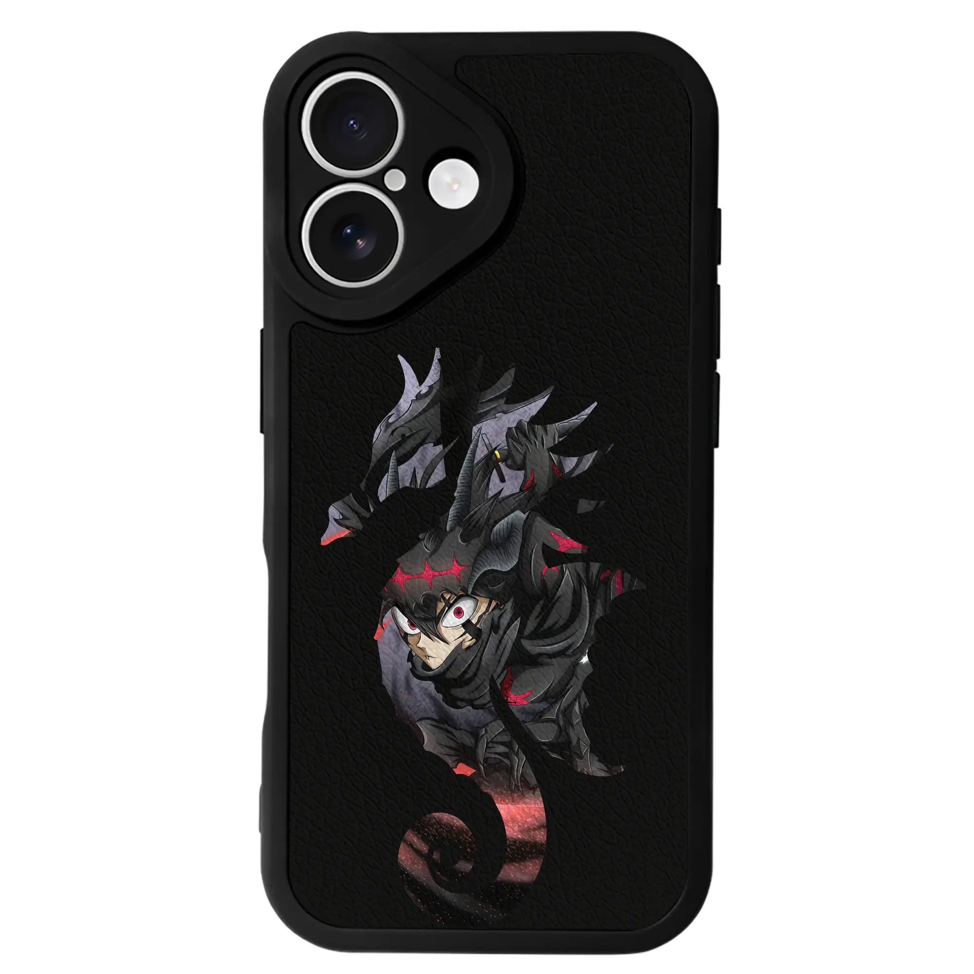 ブラッククローバー グッズ アスタ - IPhone 16シリーズ対応 ・ シリコンスマホケース ・ レザー調 ・ 高精度フィット ・ 耐衝撃 ・ ワイヤレス充電対応 ・ 精密カット